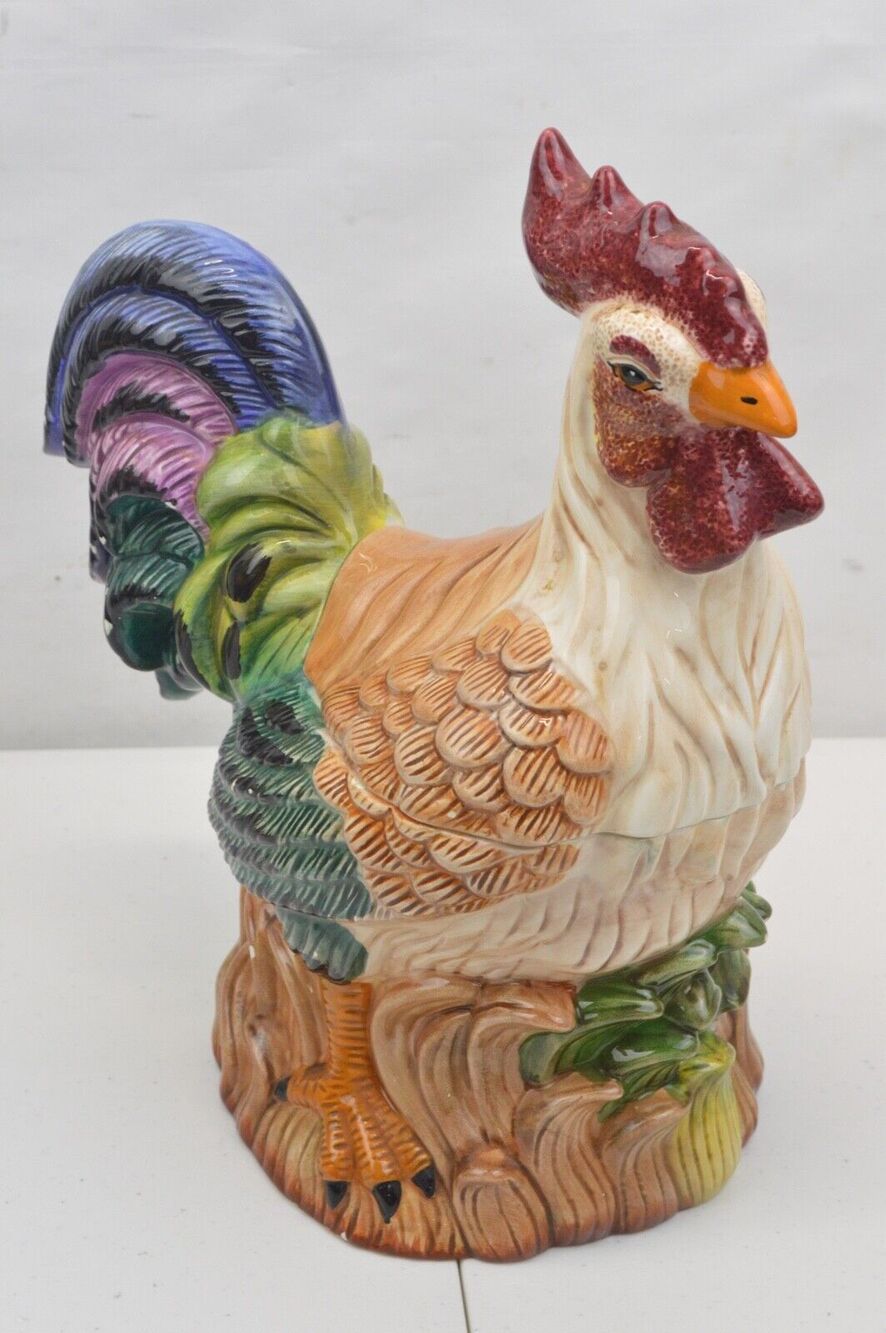 Young's Heartland Kitchen Creations Rooster Cookie Jar Farmhouse Decor